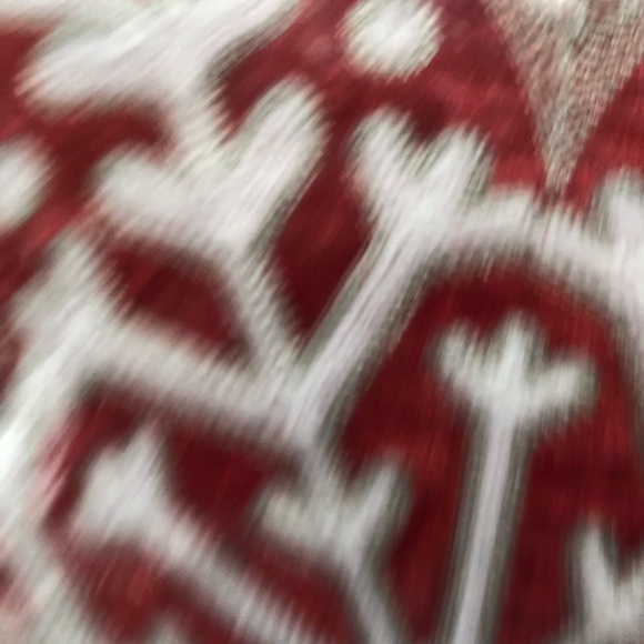 Festive Home Holiday snowflake Pillow - Red and White - Picture 5 of 9